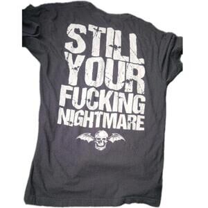 AVENGED SEVENFOLD "STILL YOUR DUCKING NIGHTMARE" BLACK T SHIRT 2010 MEDIUM 🔥